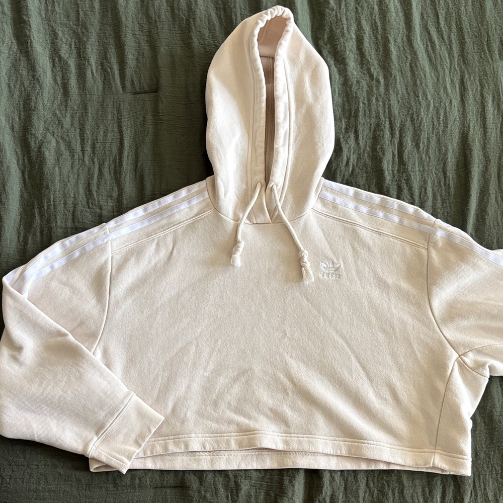 adidas Cropped Hoodie Size S